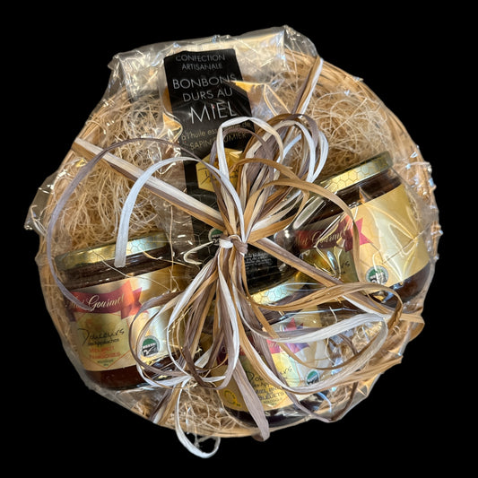 Ensemble-cadeau - Ensemble de 3 Miels Gourmets et d’un sac de bonbons au miel