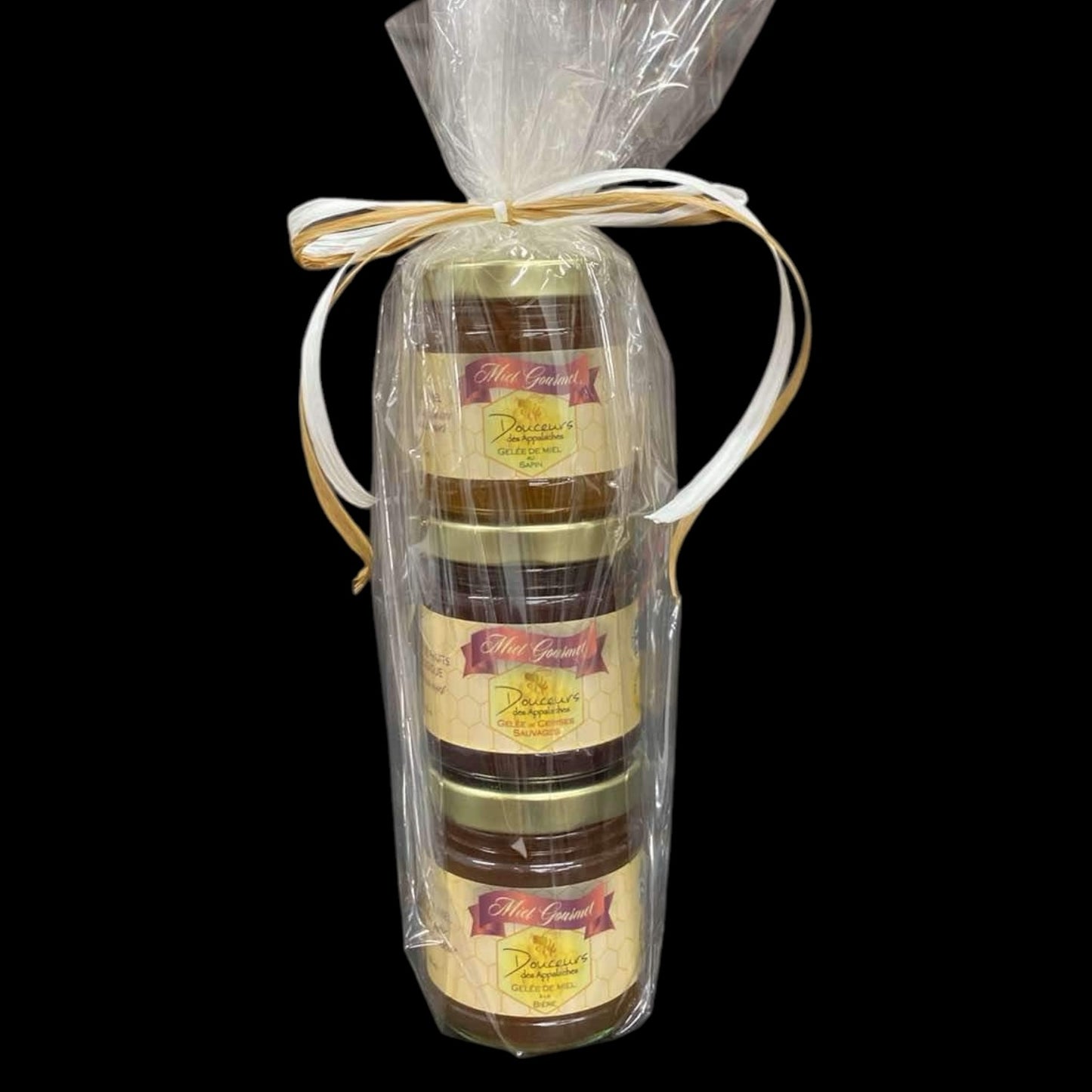 Ensemble cadeau de 3 pots de gelée de miel (100 ml)