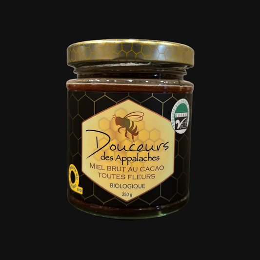 Miel brut biologique au cacao - 250 g